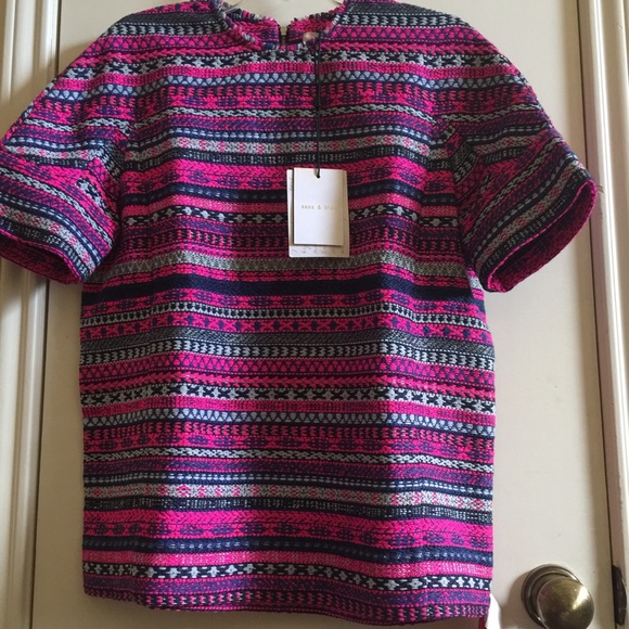 Not For Sale NWT Sass & Bide hot pink blouse, size 40. - Picture 4 of 9